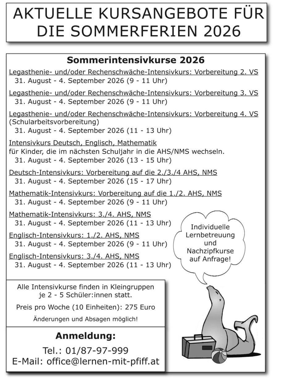 Intensivkurs Lernen mit Pfiff